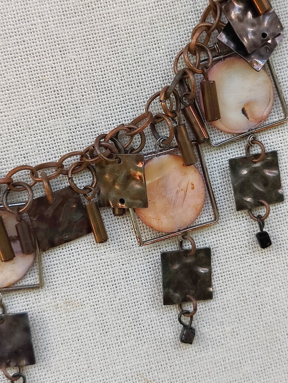 Vintage Artisan Made Copper Boho Style Necklace - Picture 2 of 5